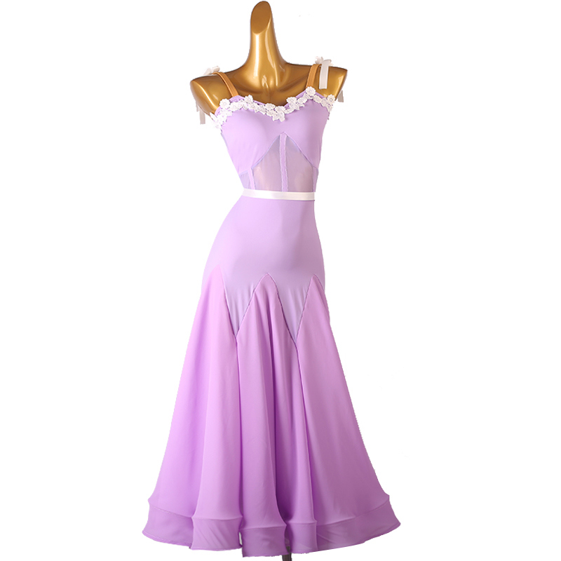 긴 드레스 라벤더 색상 이미지-S84L2