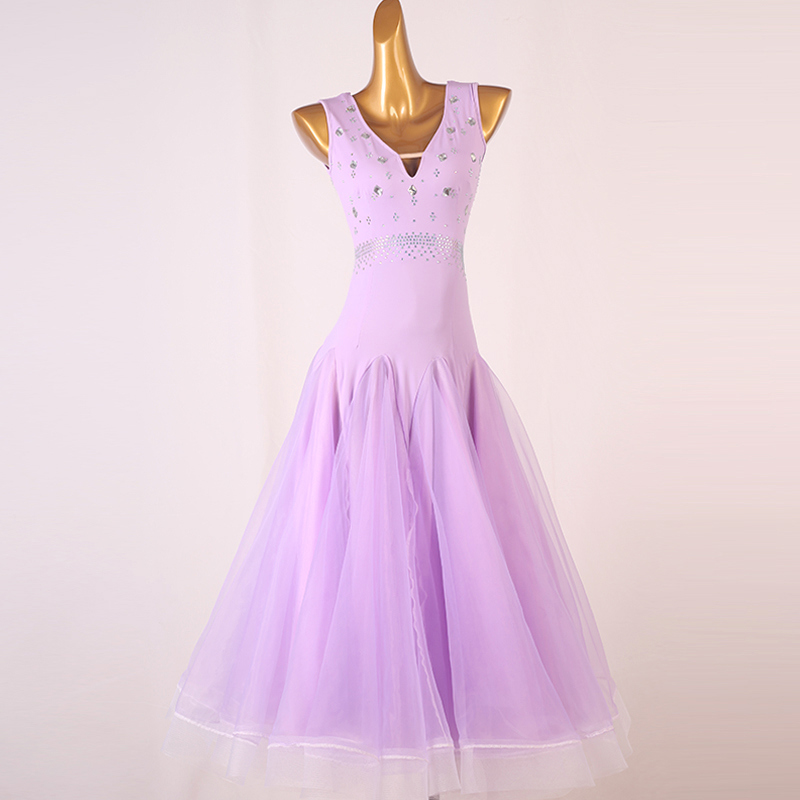 긴 드레스 라벤더 색상 이미지-S104L11