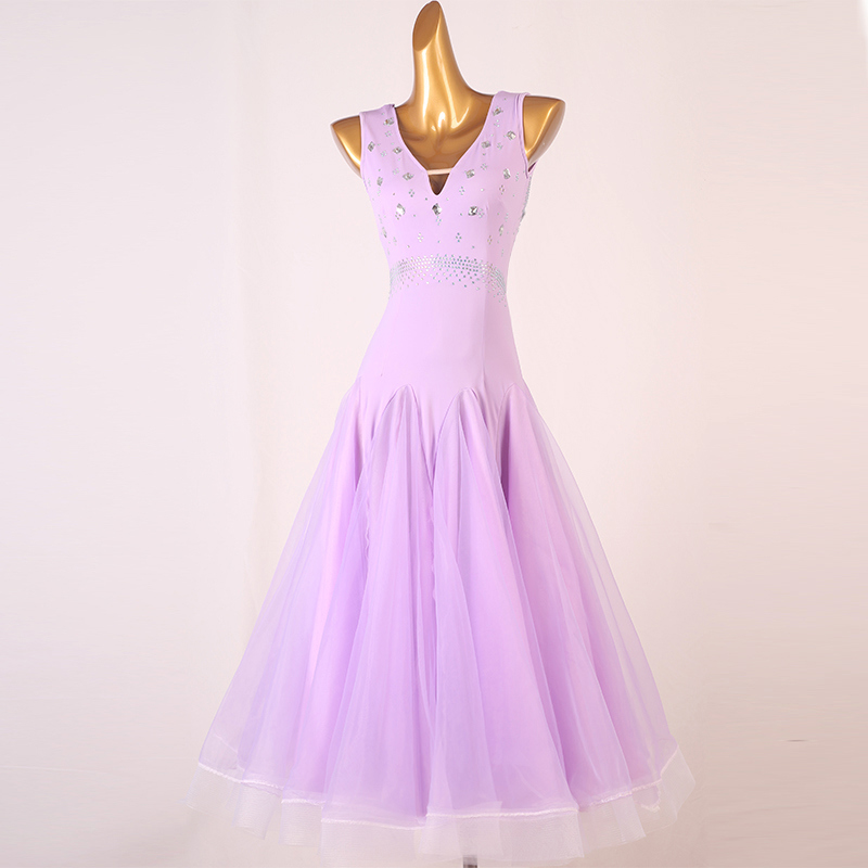 긴 드레스 라벤더 색상 이미지-S104L4
