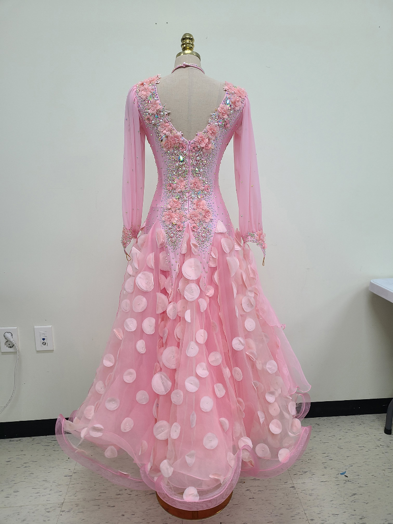 긴 드레스 핑크 색상 이미지-S137L5
