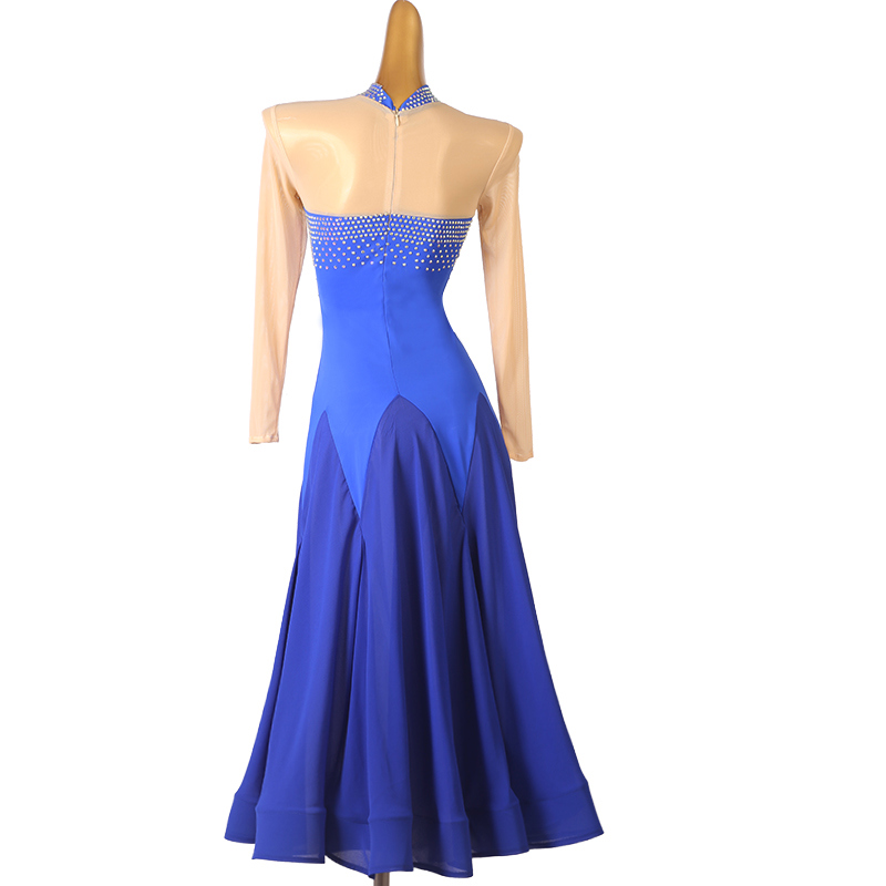 긴 드레스 블루 색상 이미지-S63L6